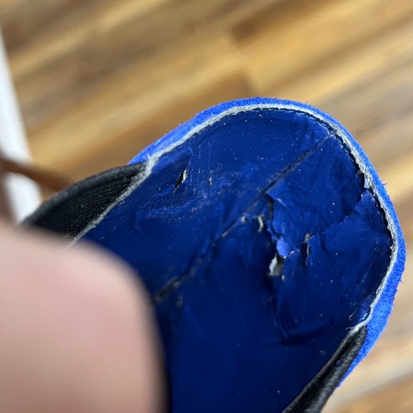 Boots, ankle, blue suede, Bandolino. EUC, Size 7.5M Heel 2.25” Ext & sole great. - Picture 2 of 10